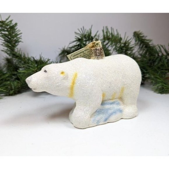 Glistening Polar Bear Retired Old World Christmas Ornament - Picture 1 of 6